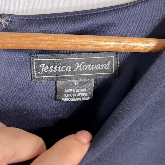 Jessica Howard Navy Cocktail Dress size 6 NWT - Picture 2 of 9
